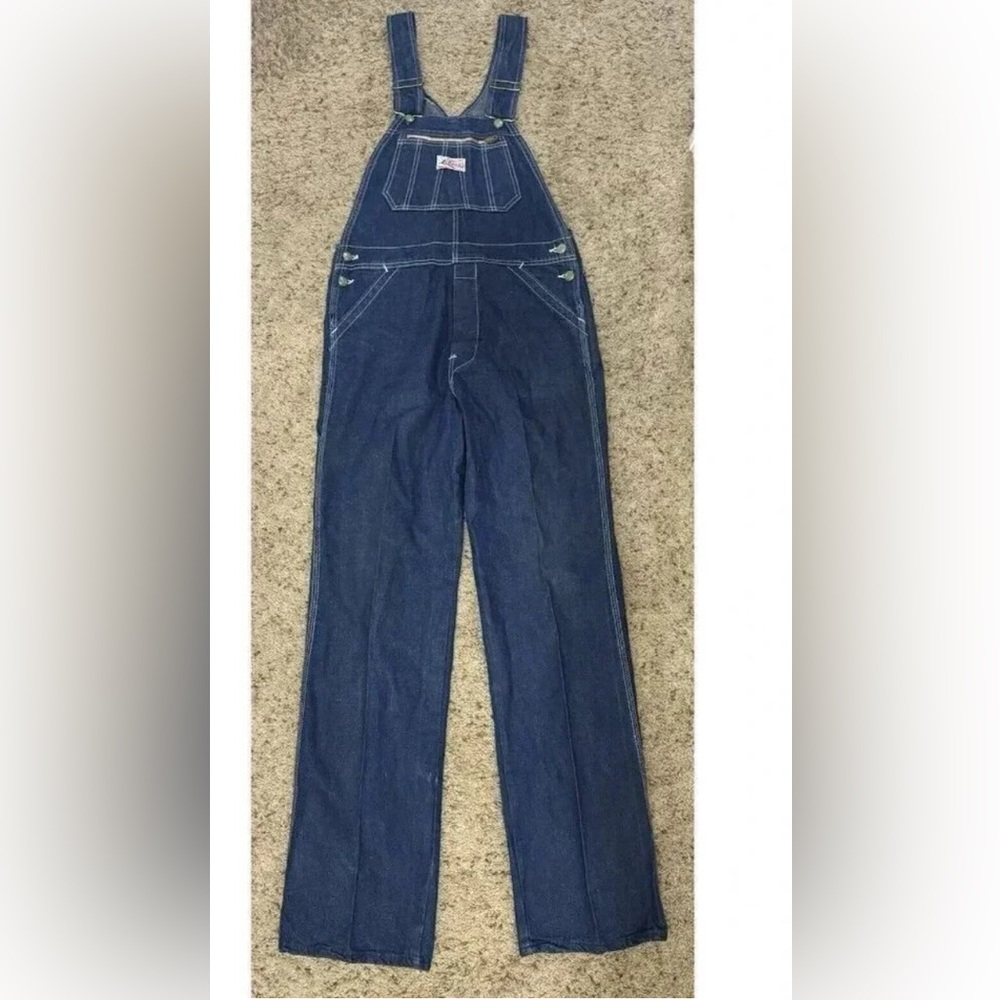 Lady Liberty American Vintage Carpenter Overalls Denim Size 32 X 32 Women's